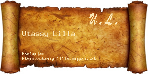 Utassy Lilla névjegykártya