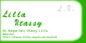 lilla utassy business card